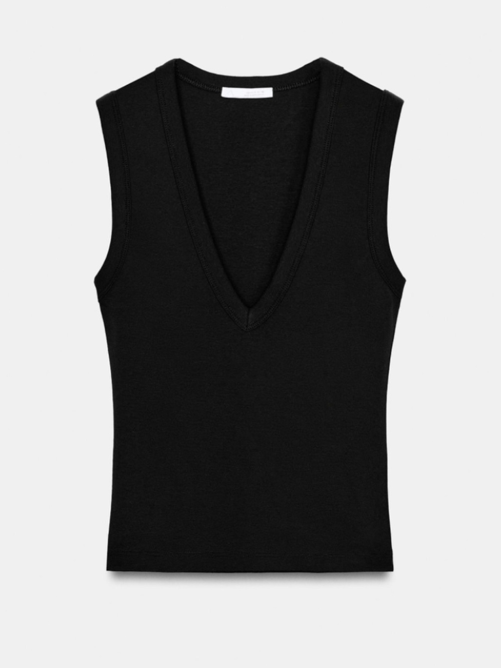 3 x Zara Sleeveless V-Neck Knit Top - Black, White and Tan SZ L